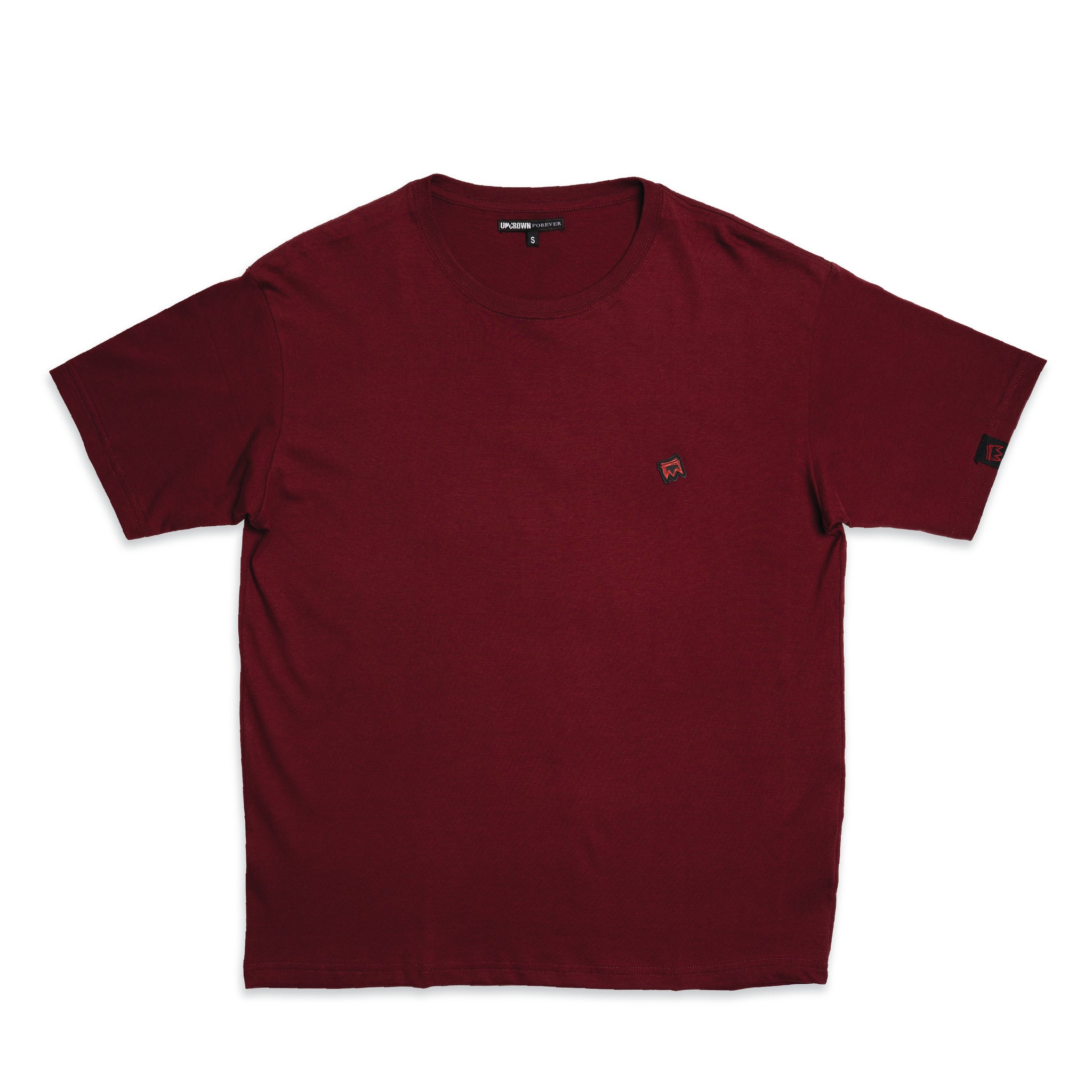 FOREVER Badge Tee Mahogany Red